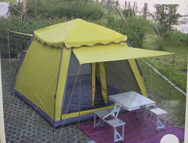 چادر مسافرتی و کوهنوردی 12 نفره اتوماتیک چتری سایه بان دار دوپوش