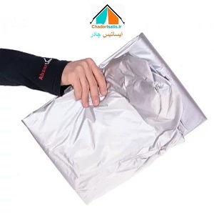 چادر ماشین ضد آب سیلور مخصوص اس دبلیو ام (SWM G01) سیف خودرو (جنس شمعی یا پشت نقره)(چهار فصل و مقاوم به آفتاب ، سبک و کم